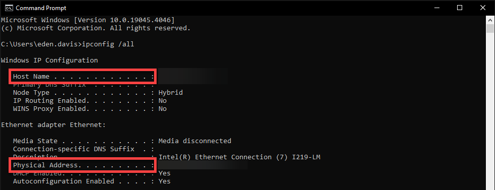 How to Find Host Name and MAC Address for License Files – CADD Microsystems